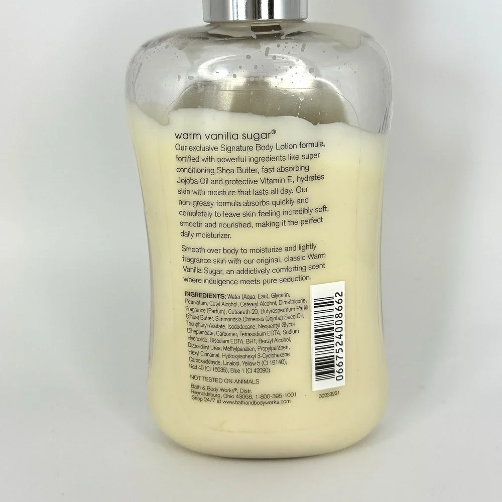 VTG 70% Full Bath Body Works Warm Vanilla Sugar Body Lotion Signature Collection